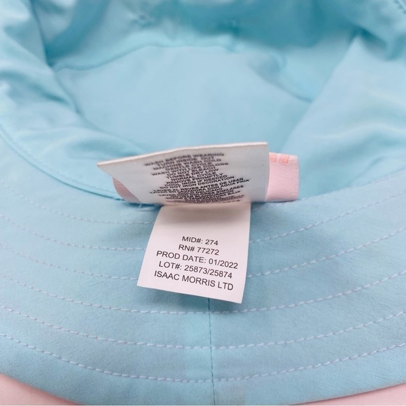 Tommy Bahama Pink W/ Blue Trim Adjustable Bucket Hat - Picture 5 of 5